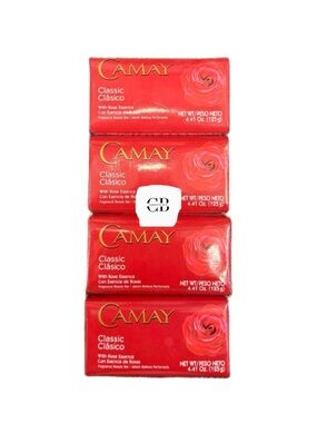 CAMAY Classic Rose Essence Soap Bar - Red